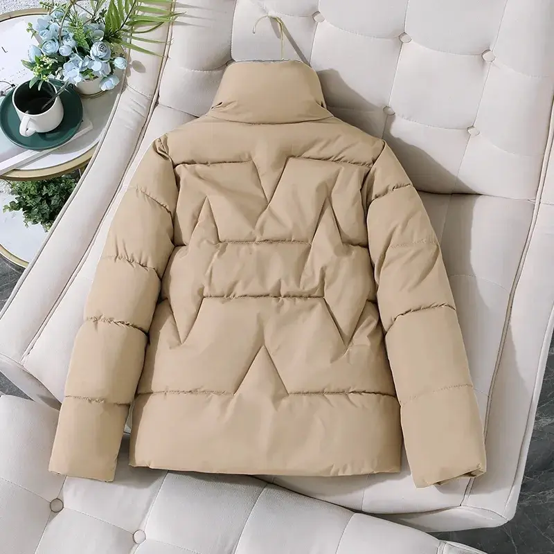 2025 New Winter Coats Women Parka Cotton Casual Jackets Thick Warm Overcoat Female Short Outerwear Black Khaki Clothes