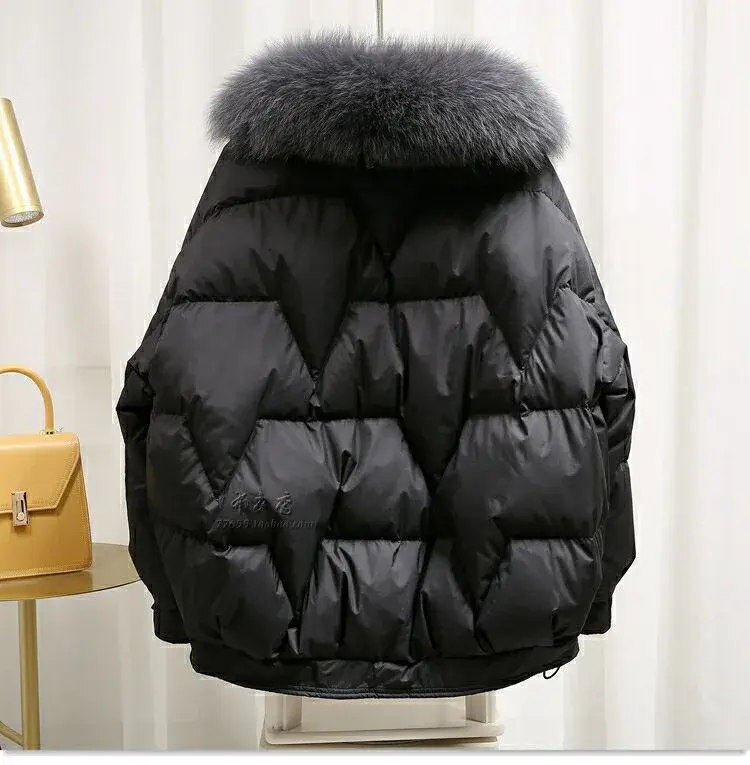 Fur Collar Coat Parkas Coats Women Autumn Winter Jackets 2024 Y2k Casual Zipper Thick Warm Pockets Maxi Elegant Splice Loose