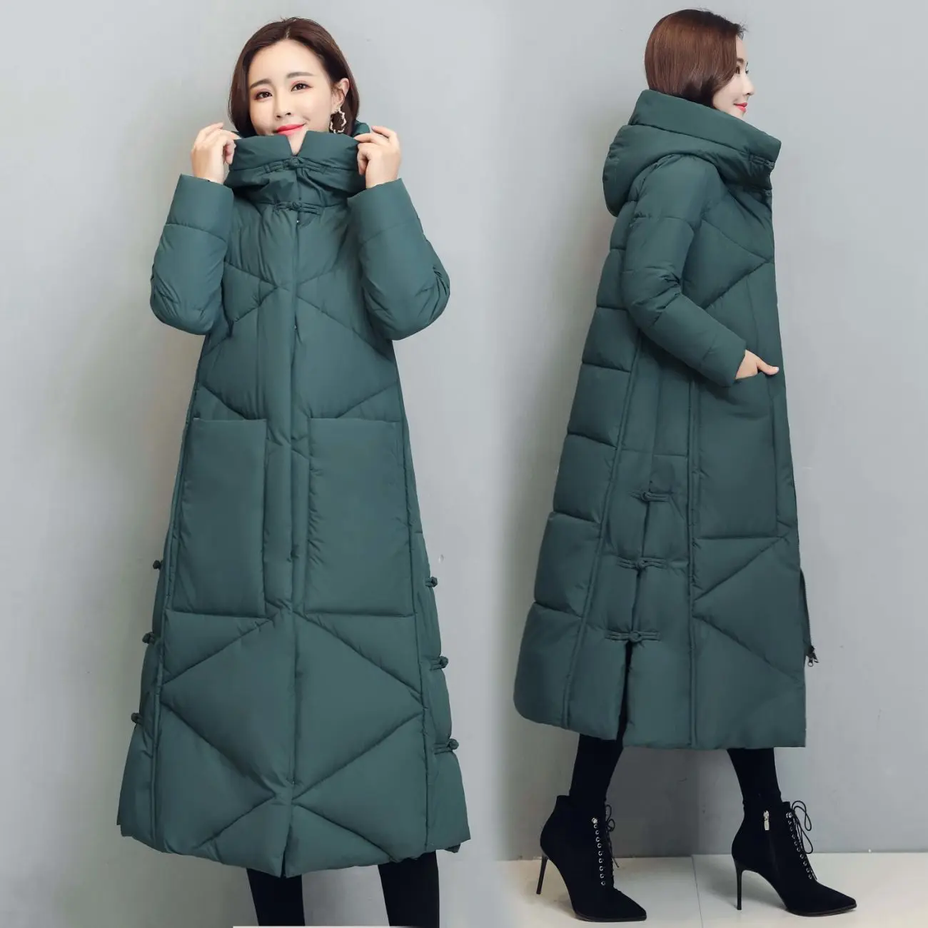 Winter Long Coat Women's 2025 Fashion New Thicken Cotton padded Warm Snow Outerwear Loose Female Windproof Hooded Jacket Parkas