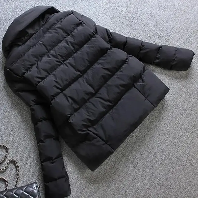 Double Breasted Short Slim Cotton Coats Autumn Winter New Thickened Warmth Fashion Outdoor Women's Casual Solid Color Jacket