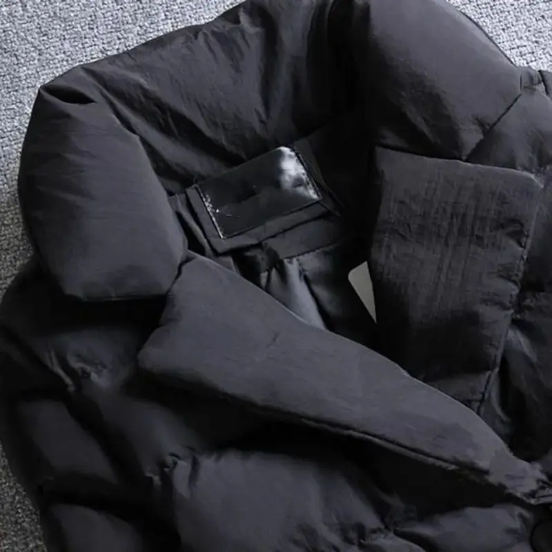 Double Breasted Short Slim Cotton Coats Autumn Winter New Thickened Warmth Fashion Outdoor Women's Casual Solid Color Jacket