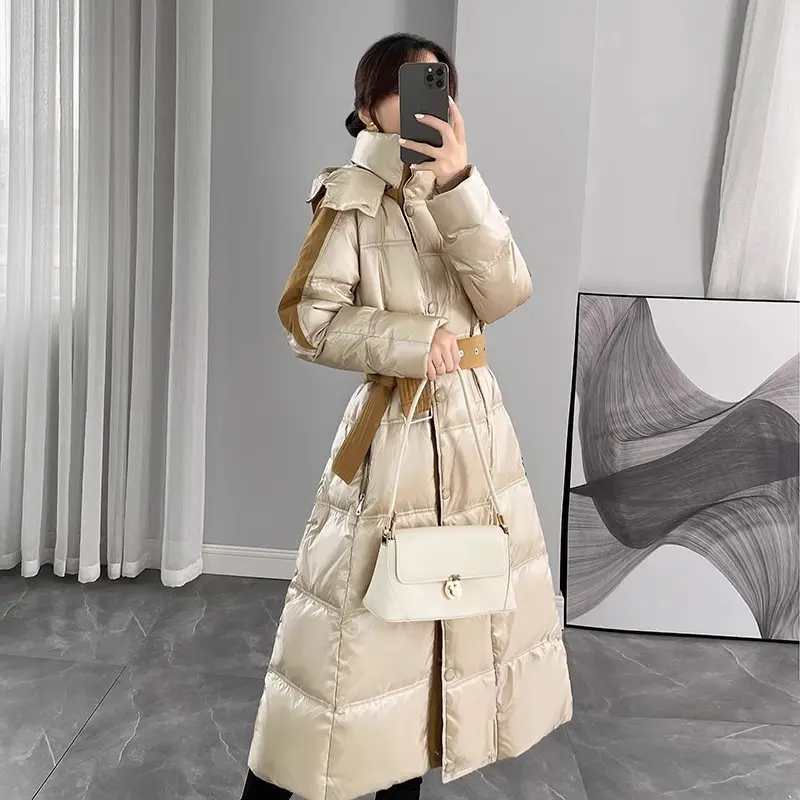 Women's Down Jacket 2024 New Winter Korean White duck down Thicken Coat Female Fashion Temperament Slim Snow Parkas Overcoat