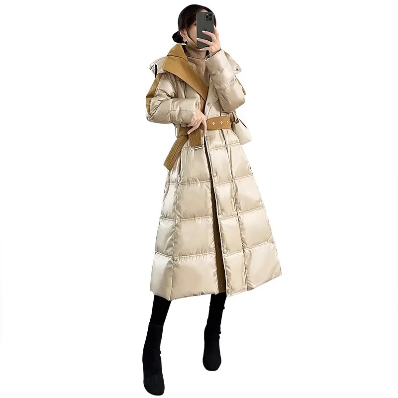 Women's Down Jacket 2024 New Winter Korean White duck down Thicken Coat Female Fashion Temperament Slim Snow Parkas Overcoat