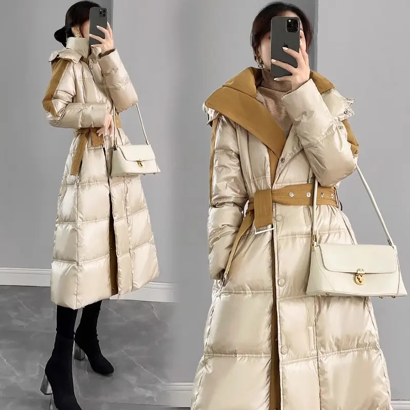 Women's Down Jacket 2024 New Winter Korean White duck down Thicken Coat Female Fashion Temperament Slim Snow Parkas Overcoat