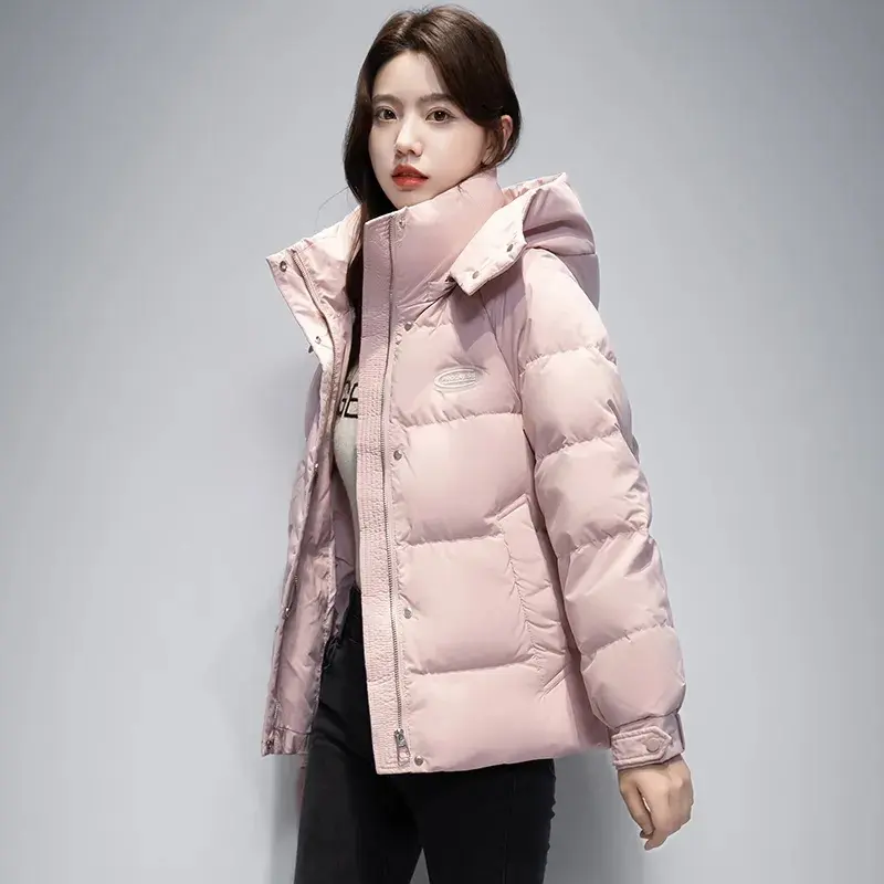 2024 New Fashionable Down Cotton Jacket Short Korean Edition Bright Face Non Washable Thick Winter Coat Printed Cotton Jacket