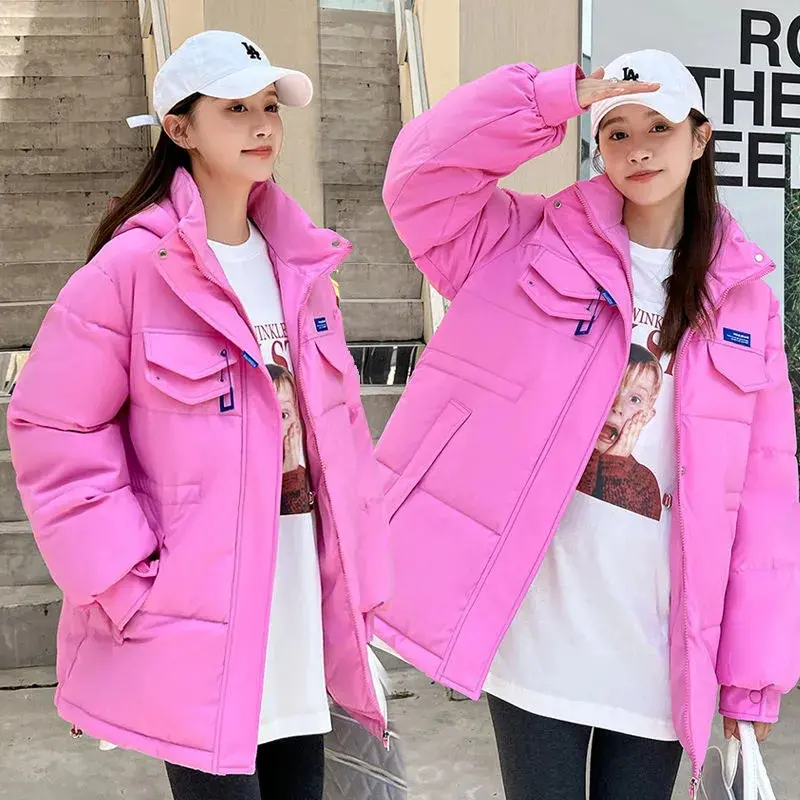 Women's Parkas 2023 New Winter Jacket Thicken Overcoat Parka Down Cotton Coat Bread Clothes Korean Version Loose Outwear