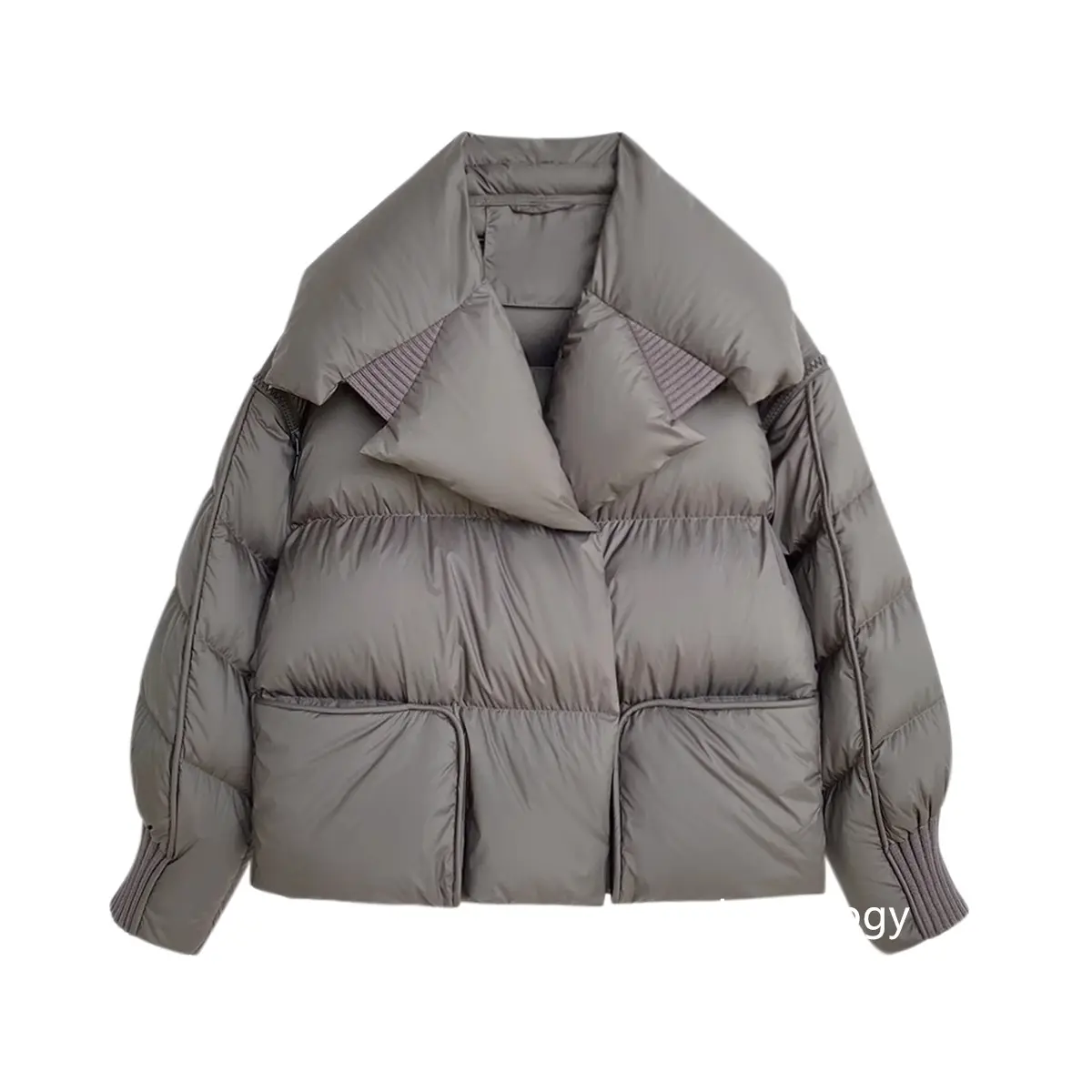 Lagabogy 2025 Winter Puffer Jacket Women Short 90% White Duck Down Coat Female Streetwear Warm Parkas Removable Sleeves Outwear