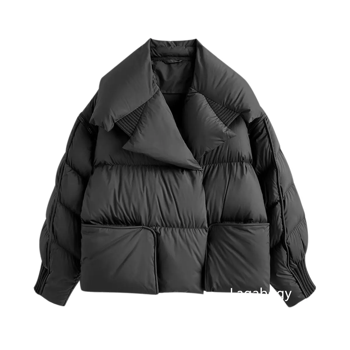 Lagabogy 2025 Winter Puffer Jacket Women Short 90% White Duck Down Coat Female Streetwear Warm Parkas Removable Sleeves Outwear