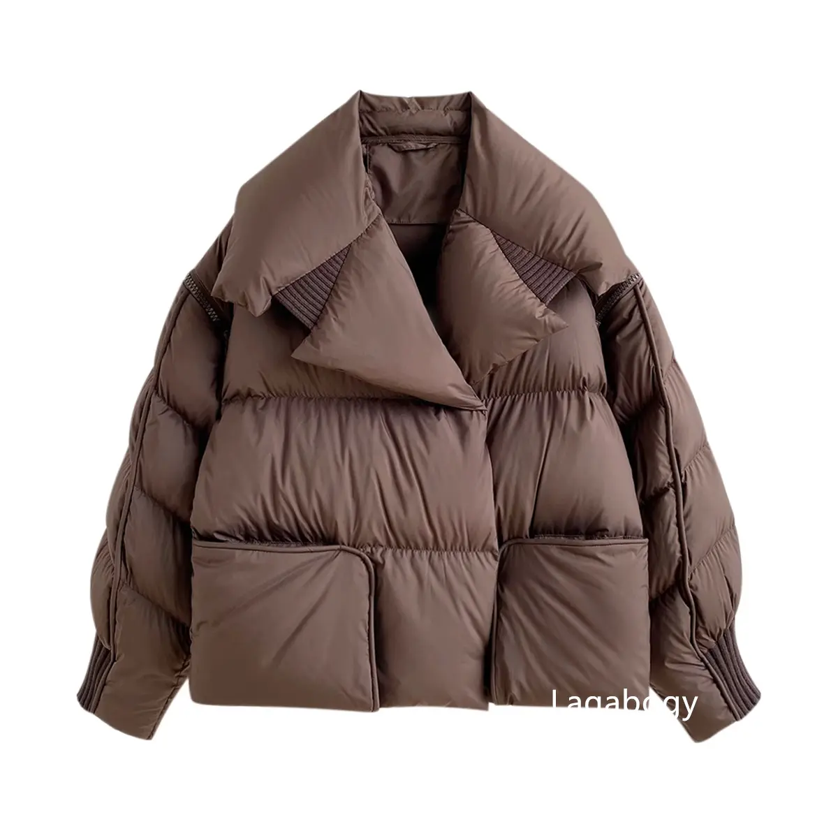 Lagabogy 2025 Winter Puffer Jacket Women Short 90% White Duck Down Coat Female Streetwear Warm Parkas Removable Sleeves Outwear