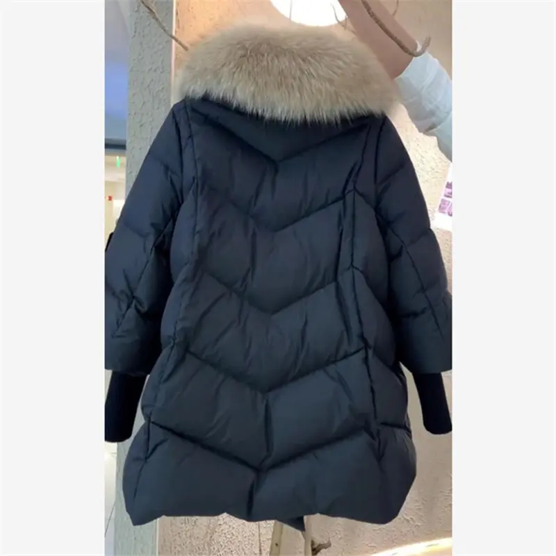new winter Parka high-end thick warm down Cotton jacket women Fashion Long sleeve padded Clothes Female loose overcoat tide T827