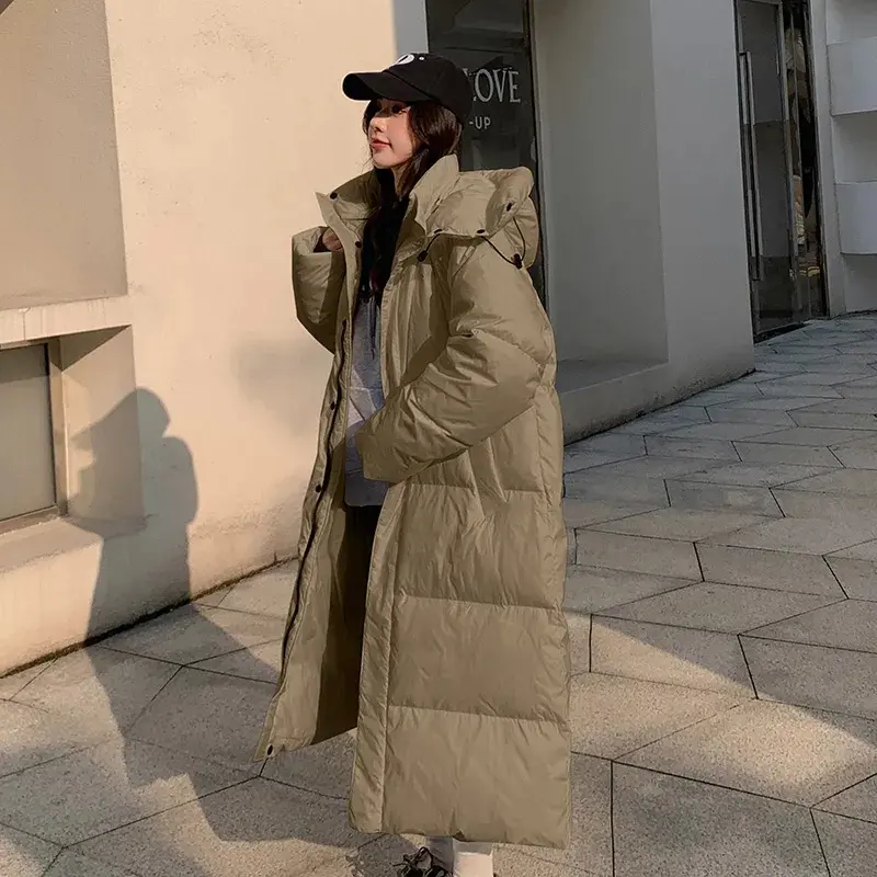 2024 Women Cotton Padded Jacket Korean Lady Long Styles Puffer Coat Autumn Winter Female Loose Thicken Warm Parkas Clothes