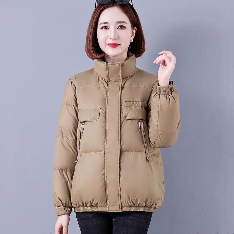 Plus Size Winter Thickened Fashionable Women's down Jacket Lightweight Casual Outerwear Warm Long Sleeve Coat for Cold Weather