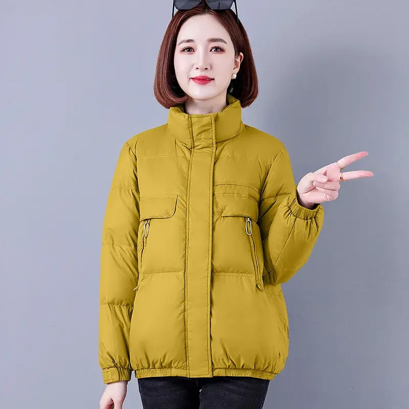 Plus Size Winter Thickened Fashionable Women's down Jacket Lightweight Casual Outerwear Warm Long Sleeve Coat for Cold Weather