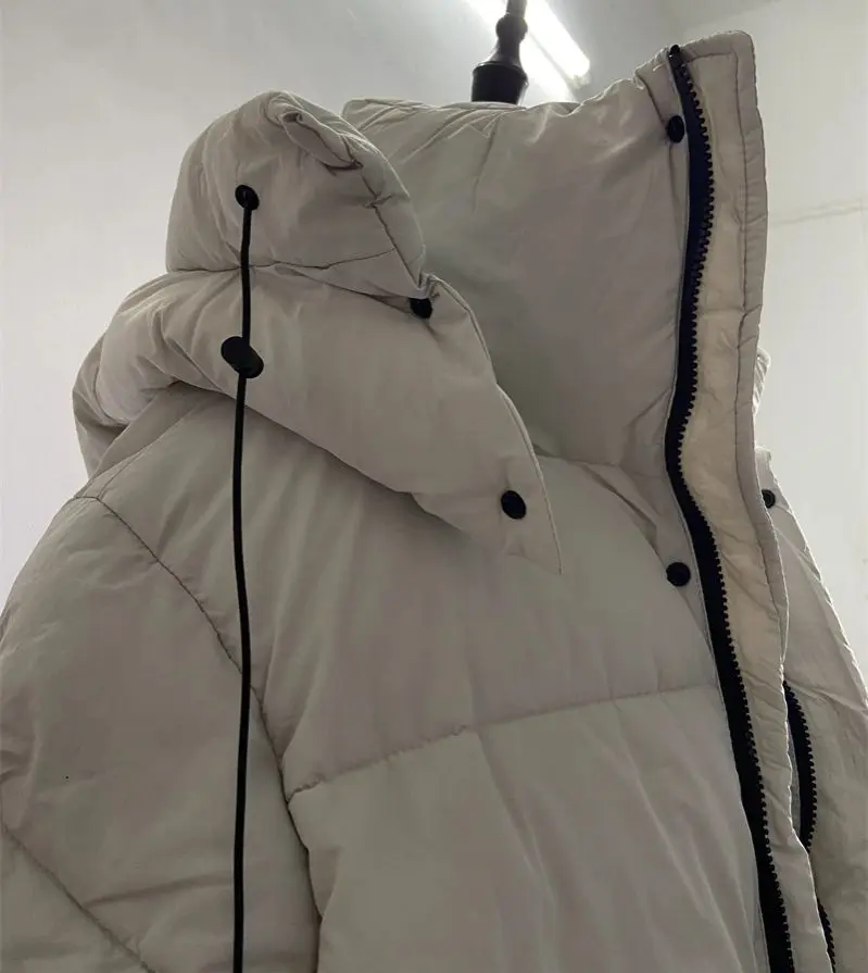 Пуховики Winter Thicken Warm Women Parkas Outwear Hooded Coat 2024 New Long Down Jacket Korean Loose Cotton Coat Ins 여성 겨울코트