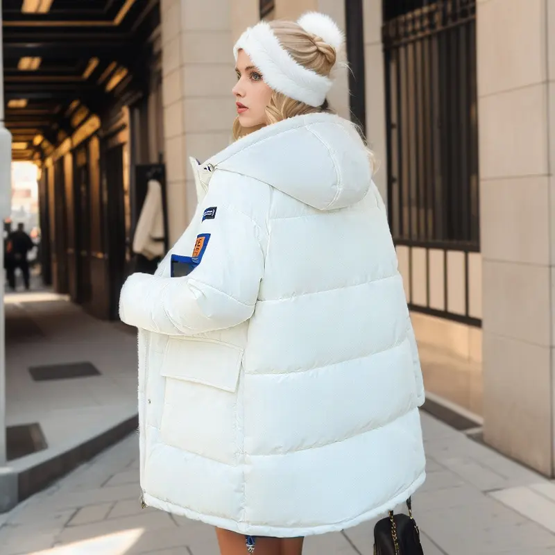 Double-sided Wear Down Cotton Parkas Jacket Female Winter Long Padded Jacket 2023 Korean Version of Loose BF Parkas Jacket