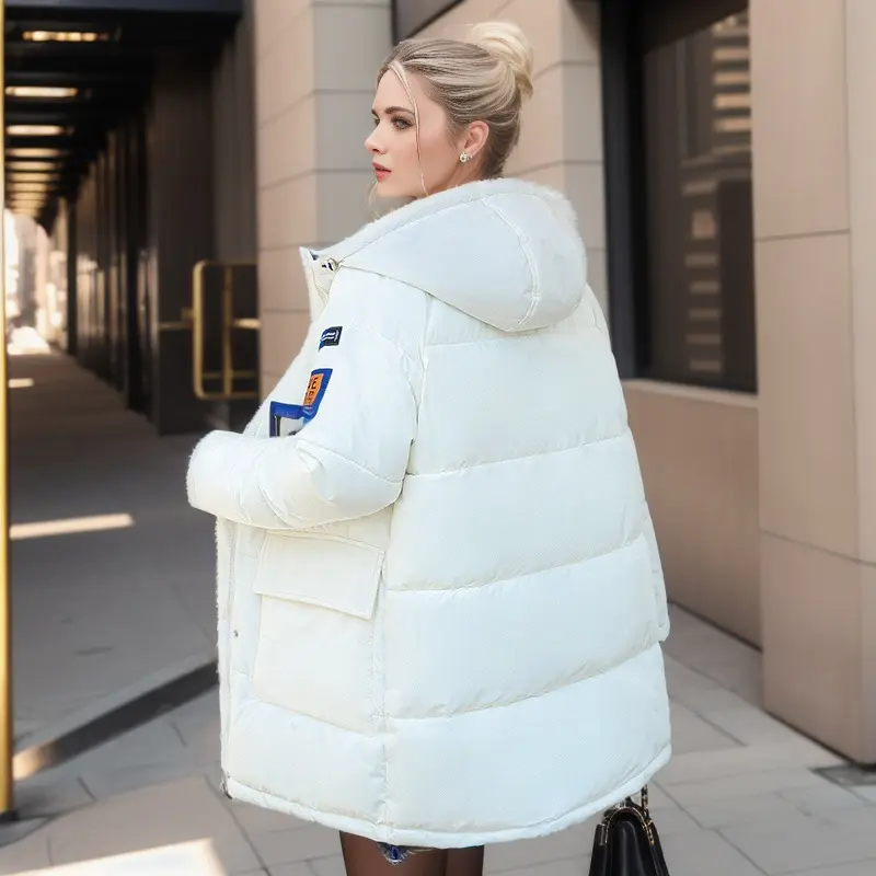 Double-sided Wear Down Cotton Parkas Jacket Female Winter Long Padded Jacket 2023 Korean Version of Loose BF Parkas Jacket