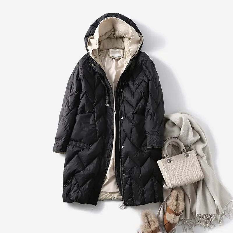SEDUTMO Winter Long Oversize Duck Down Jacket Women Fashion Warm Thick Coat Autumn Casual Slim Hooded Puffer Jacket ED1416
