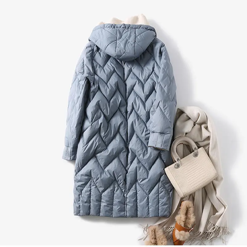 SEDUTMO Winter Long Oversize Duck Down Jacket Women Fashion Warm Thick Coat Autumn Casual Slim Hooded Puffer Jacket ED1416