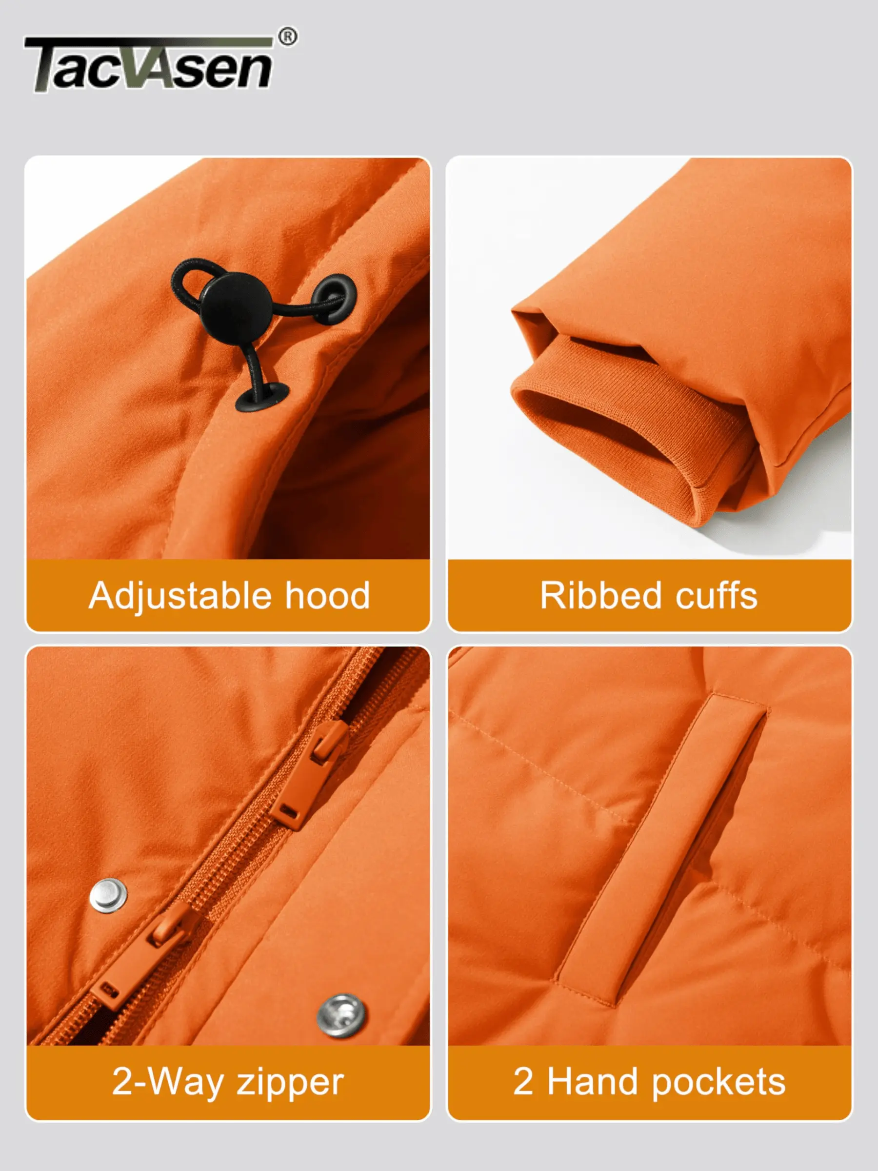 TACVASEN Winter Quilted Duck Feather Down Jackets Womens Padded Puffer Warm Hooded Long Coats Thermal Waterproof Thick Outerwear