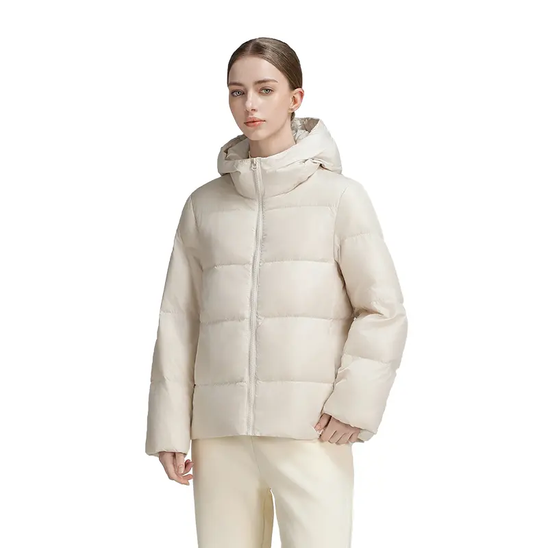 CLARKE QUEEN 2025 Newouterwear Women's Autumn/Winter Down Jacket White Duck Short Thickened Light Weight Puffer Casual Thickened