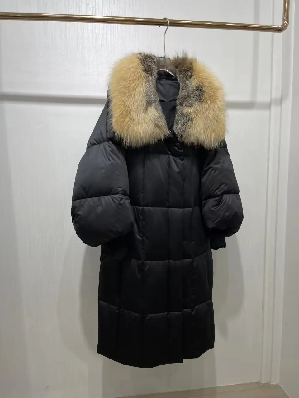 2025 New Real Big Fox Fur Collar Winter Jacket Women Natural X-Long Loose Thick Warm 90% Goose Down Coat Outerwear Streetwear