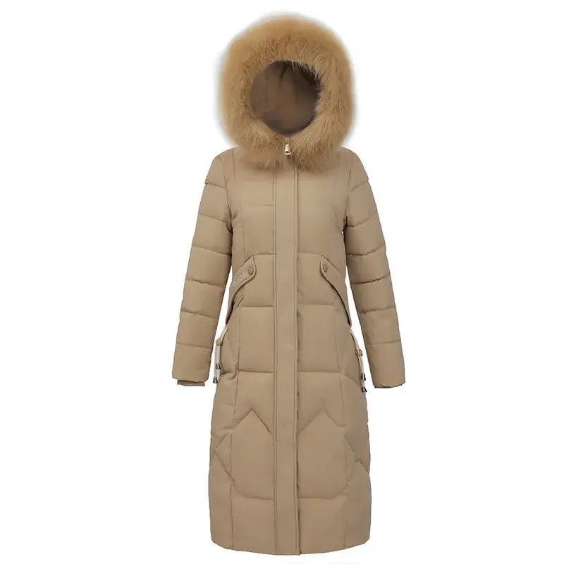 Long Parker Coat Jacket Women Autumn Winter Thick Warm Coats Woven Block Trend Hooded 2025 Comfortable Mom Y2k Coat Parkas