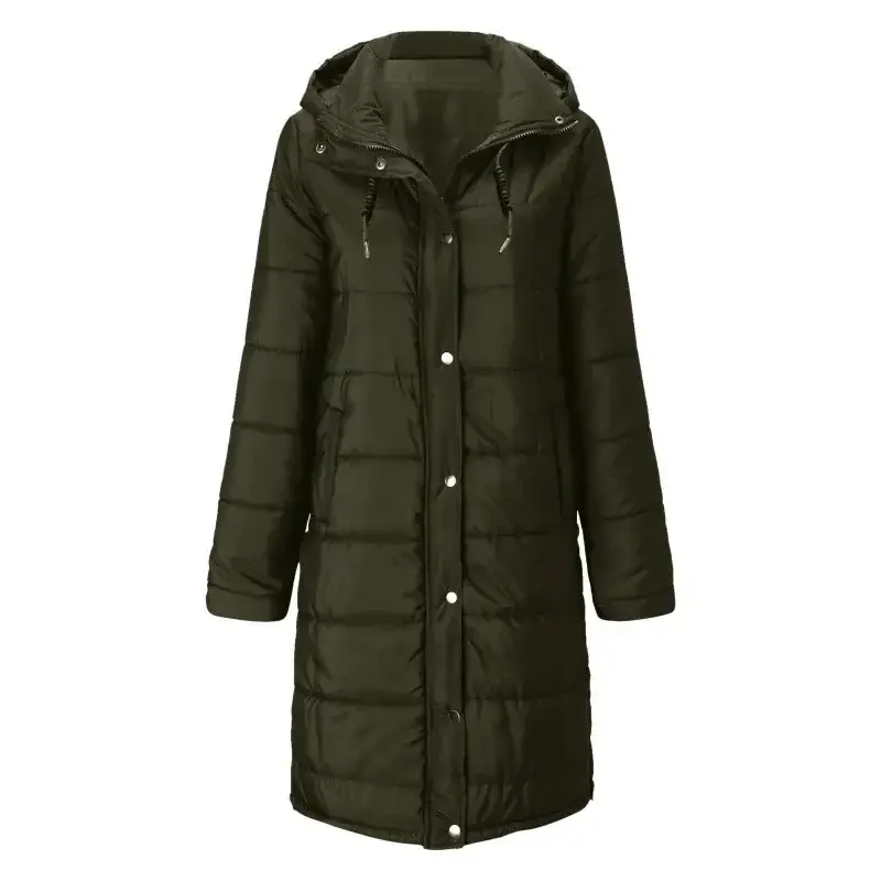 Women's Long Down Jacket With Hood Winter Warm Lightweight Quilted  Autumn Winter Coat Spray-bonded Wadding