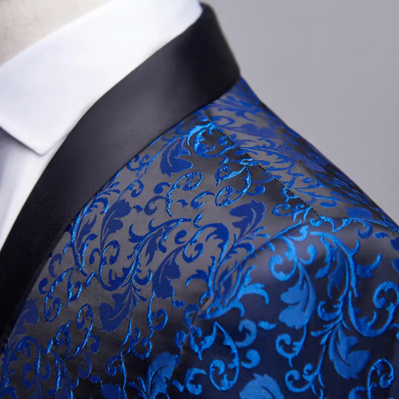 Luxurious Mens Fashion Boutique Formal Business Suit Jacket Male Blazer Groom Wedding Dress Stage Performance Costume Party
