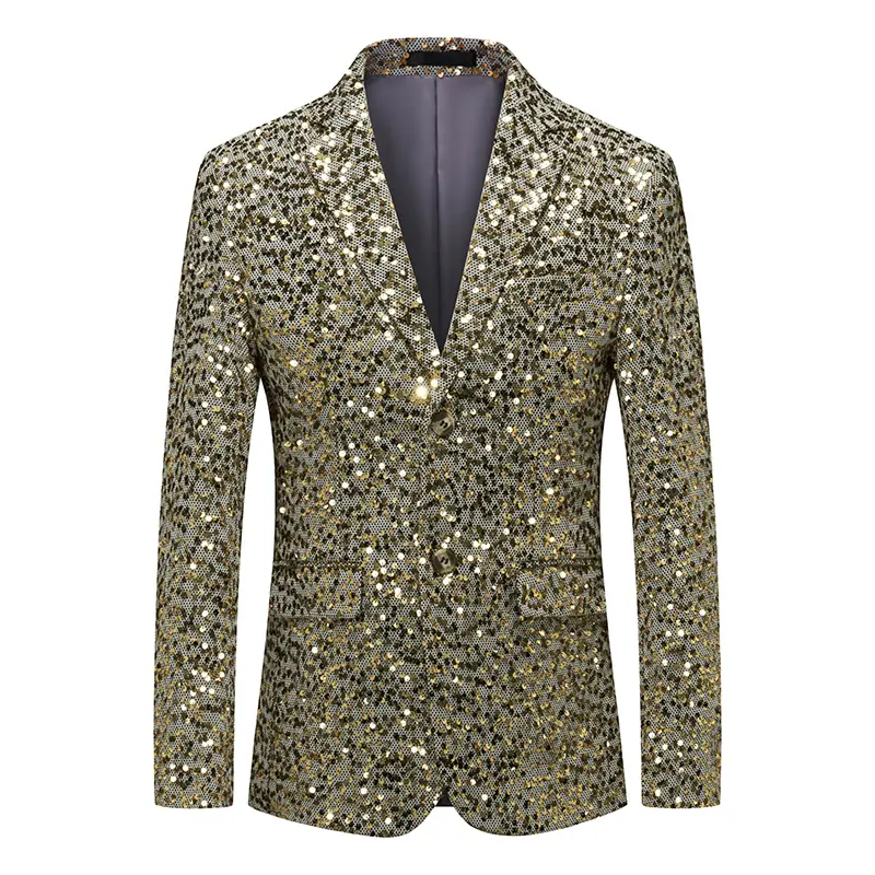 Single Breasted Men's Long Sleeve Printed Suit Jacket, Fashion Trim Men Dress Coat, Wedding Business Blazer Masculino M-5XL 6XL