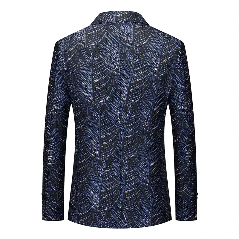 New Men Business Social Wedding Luxury Jacquard Suit Jacket Fashion Singer Host Stage Performance Dress Blazers Coats