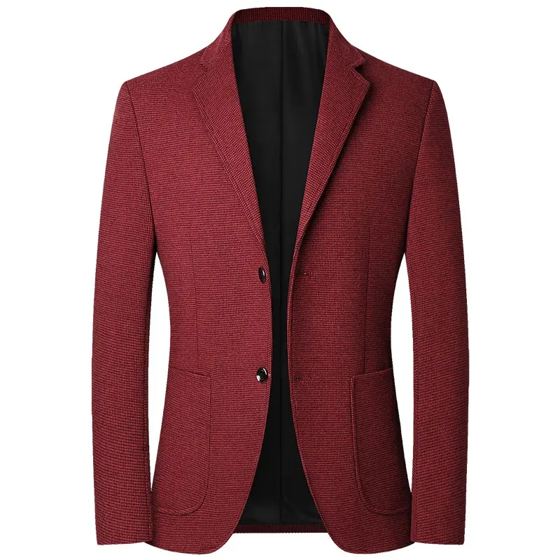 Spring Autumn Smart Casual Blazers Men Fashion Slim Fit Suit Jackets Solid Color Turn Down Collar Mens Blazer Outerwear Coats