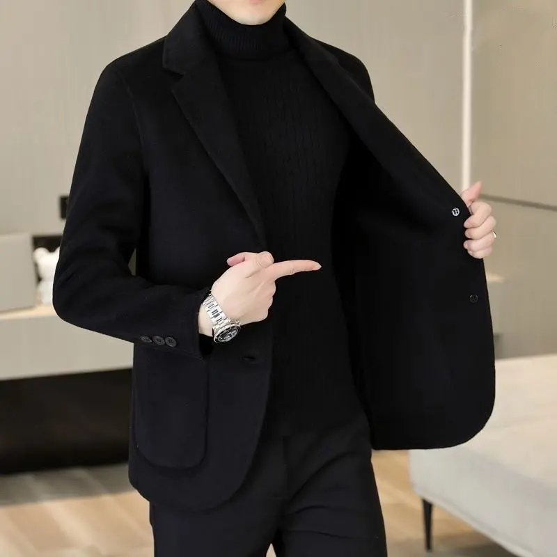 Men's Suit Jackets Thin Single Breasted Coat Slim Fit Male Tweed Blazer New In Original Elegant Classic Vintage Menswear Casual