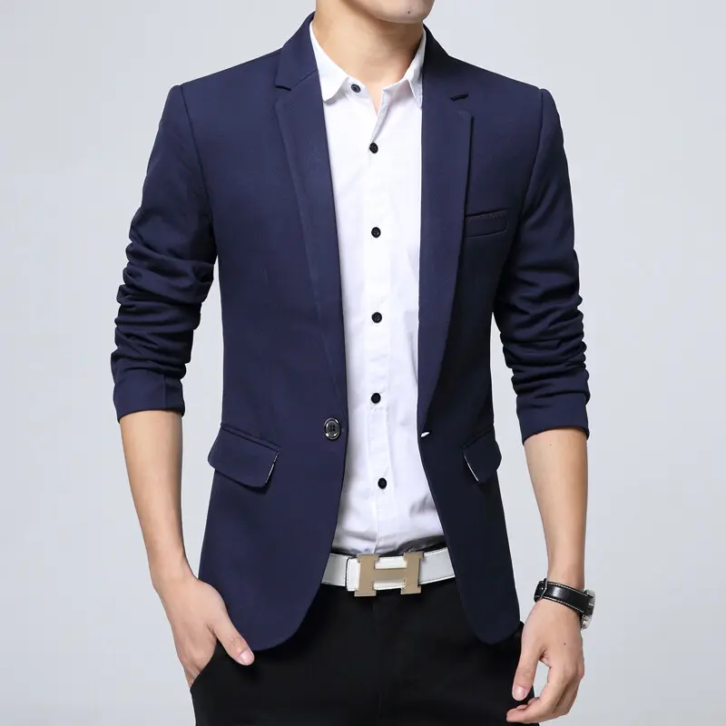 Korean-Style Slim-Fit Men's Suit Top Spring Autumn Large Size Fashionable Business Casual Young Men's Clothing