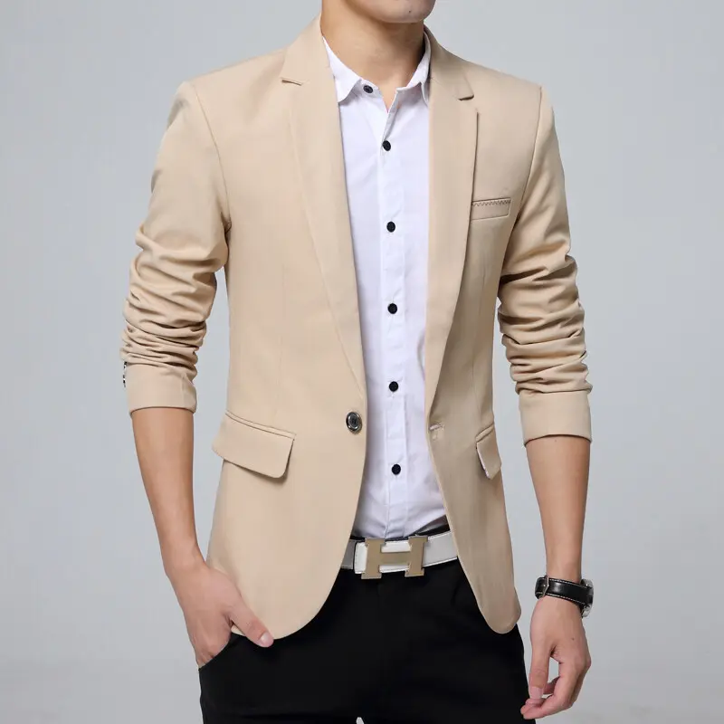 Korean-Style Slim-Fit Men's Suit Top Spring Autumn Large Size Fashionable Business Casual Young Men's Clothing