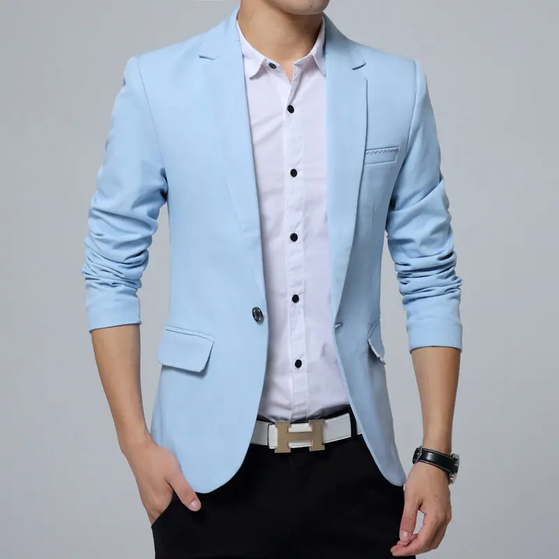 Korean-Style Slim-Fit Men's Suit Top Spring Autumn Large Size Fashionable Business Casual Young Men's Clothing