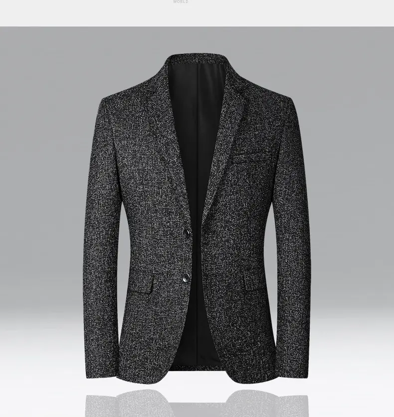 Mens Jacket Blazer Casual Suit Spring Thin Middle-aged Single Western Top for Men