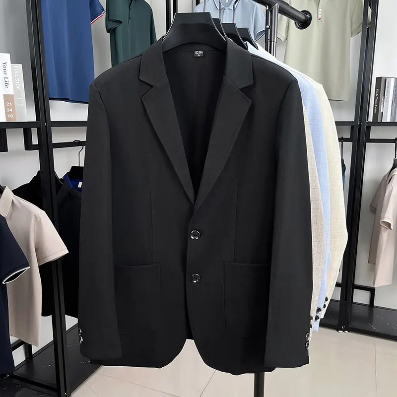 Light thin linen blended suit men's spring, summer and autumn fashion casual single-layer casual clothes new sunscreen blazer