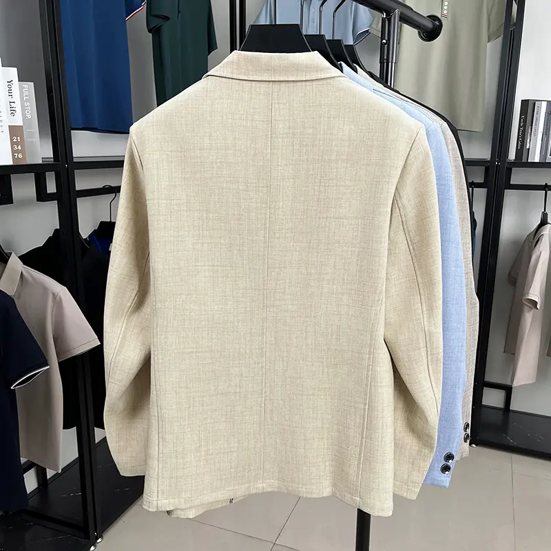 Light thin linen blended suit men's spring, summer and autumn fashion casual single-layer casual clothes new sunscreen blazer