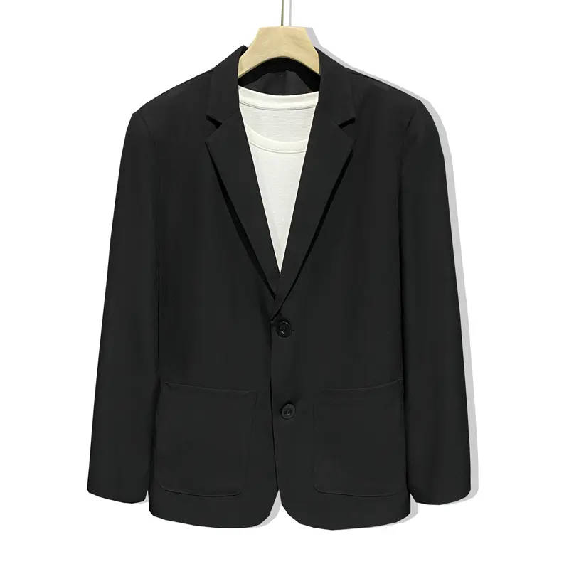 Shoulder Padded Blazer Men Slim Fit Fashion Social Mens Dress Jacket Korean Casual Suit Jacket Mens Office Formal Jackets Coat