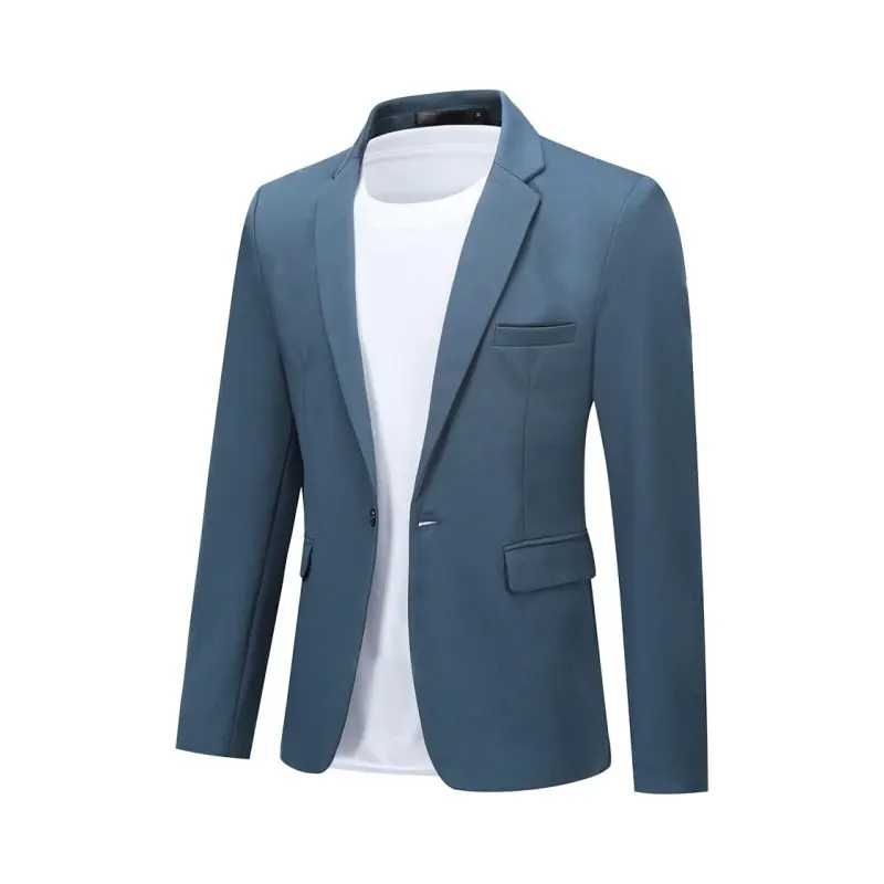Men's Jacket Cotton Stretch One Button Slim Fit Blazer Sporty Leisure Suit Jacket Lightweight Jacket for Business
