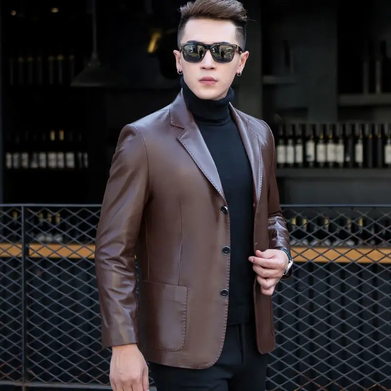 Single Breasted Black Men's Suit Jackets Coat Plus Big Size Male Blazer Oversize Spring Clothes Simple High Quality Elegant 2024