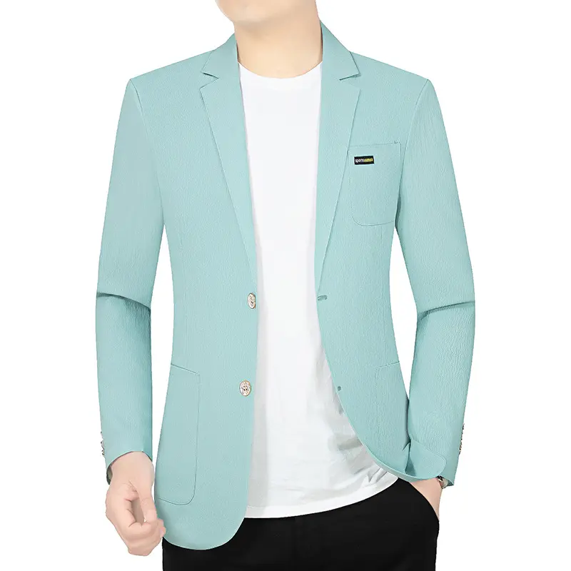 New Summer Men Thin Breathable Sunscreen Quick Drying Blazers Jackets Male Slim Fit Blazers Business Casual Suits Coats Size 4XL