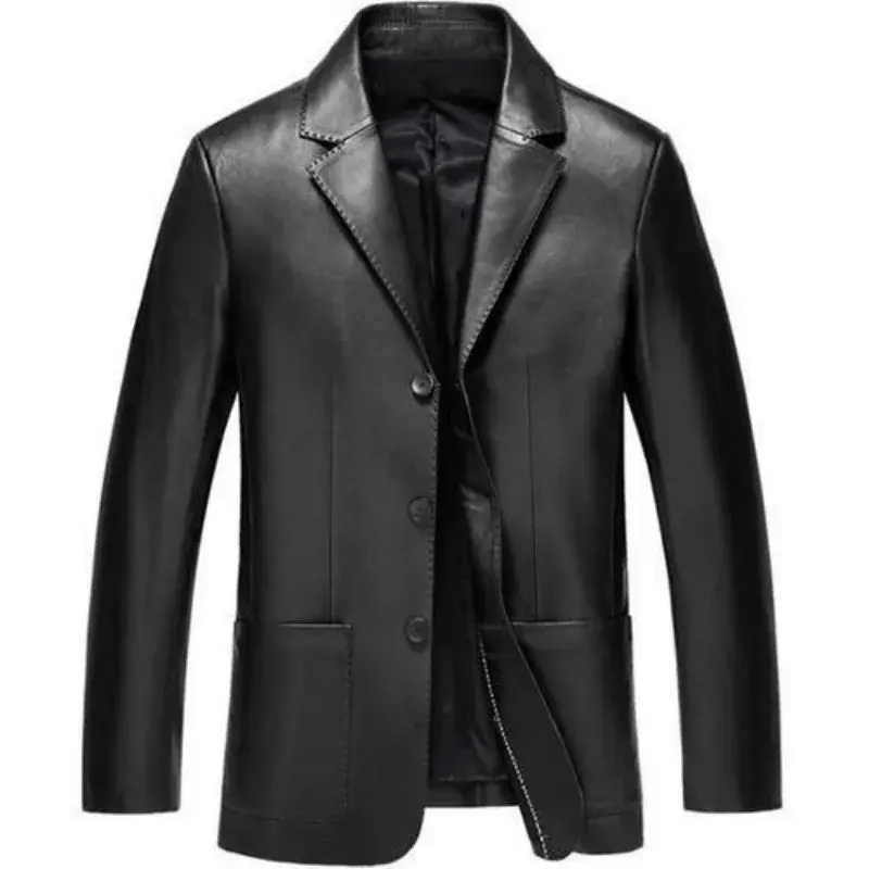 Single Breasted Black Men's Suit Jackets Coat Plus Big Size Male Blazer Oversize Spring Clothes Simple High Quality Elegant 2024