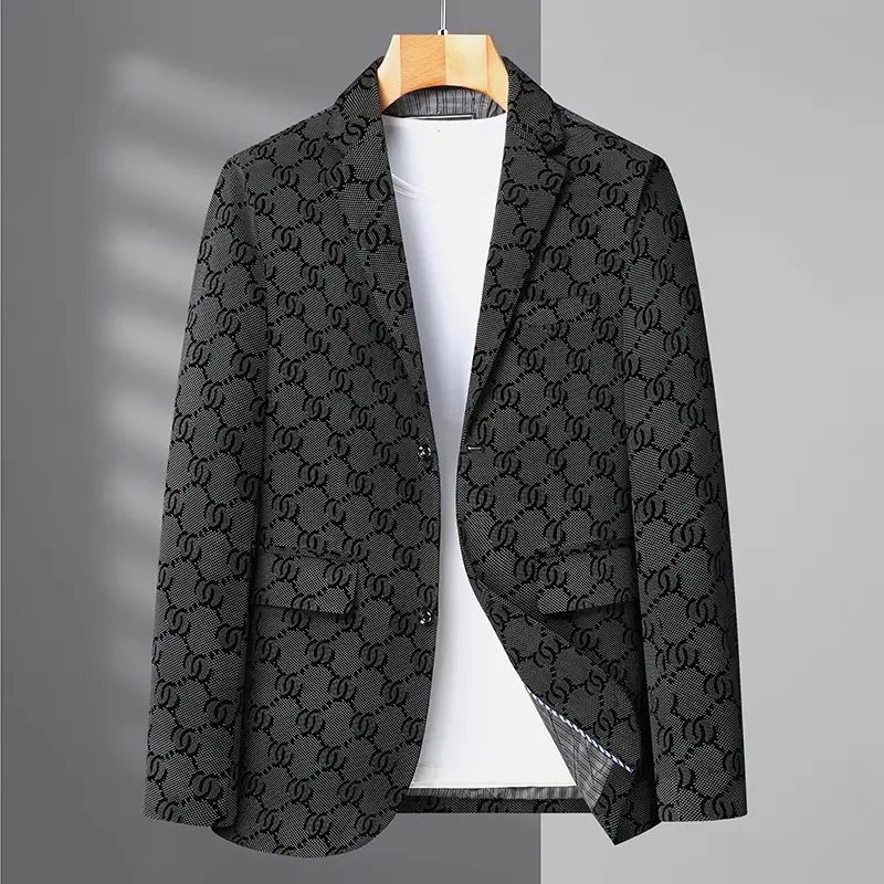 Oversized Men's Fashion Suit High Quality Autumn Business Casual plus Size Single West Loose Fit Big Coat for Fat Man