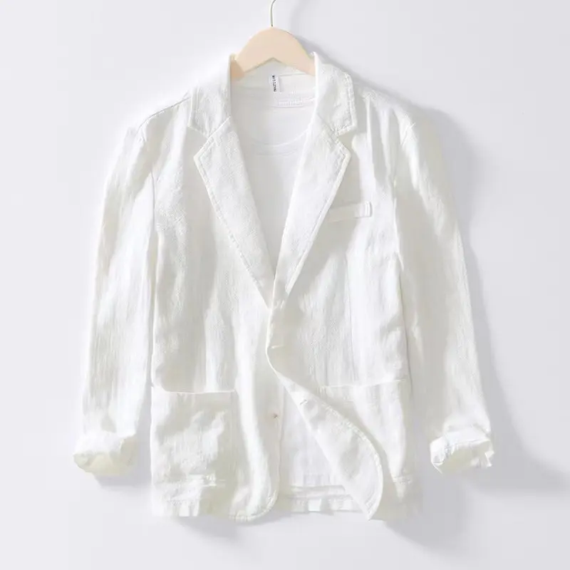 Men Blazers Turn Down Collar Suits Casual Blazer Single Breasted Jackets Long Sleeve Outerwear Cardigan Pockets Solid Button