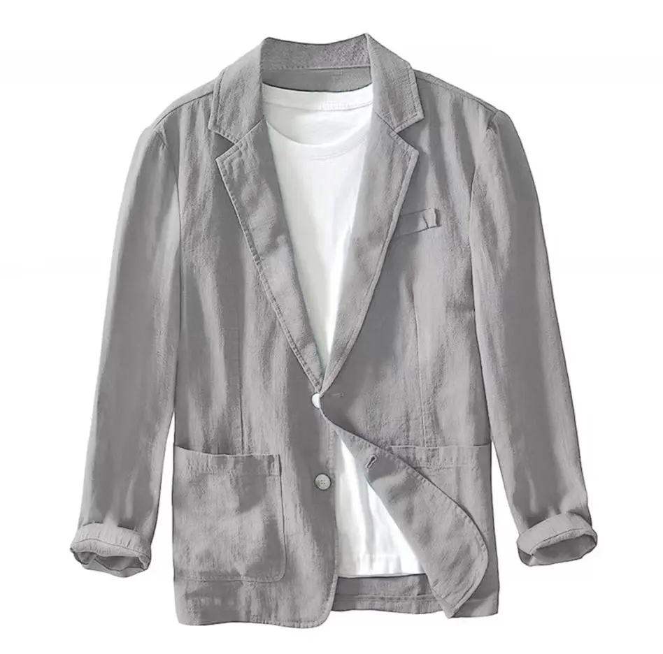 Men Blazers Turn Down Collar Suits Casual Blazer Single Breasted Jackets Long Sleeve Outerwear Cardigan Pockets Solid Button