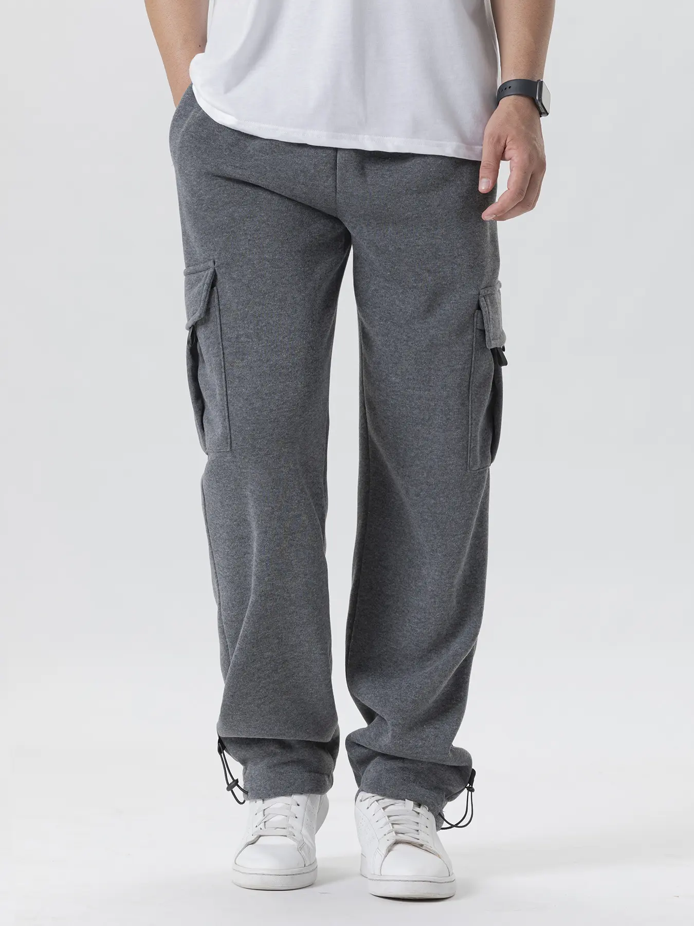 Men's Joggers Pants Loose Drawstring Long Pants Men Multi-pocket Sweatpants Casual Cargo Trousers For Men Fitness Running Pants