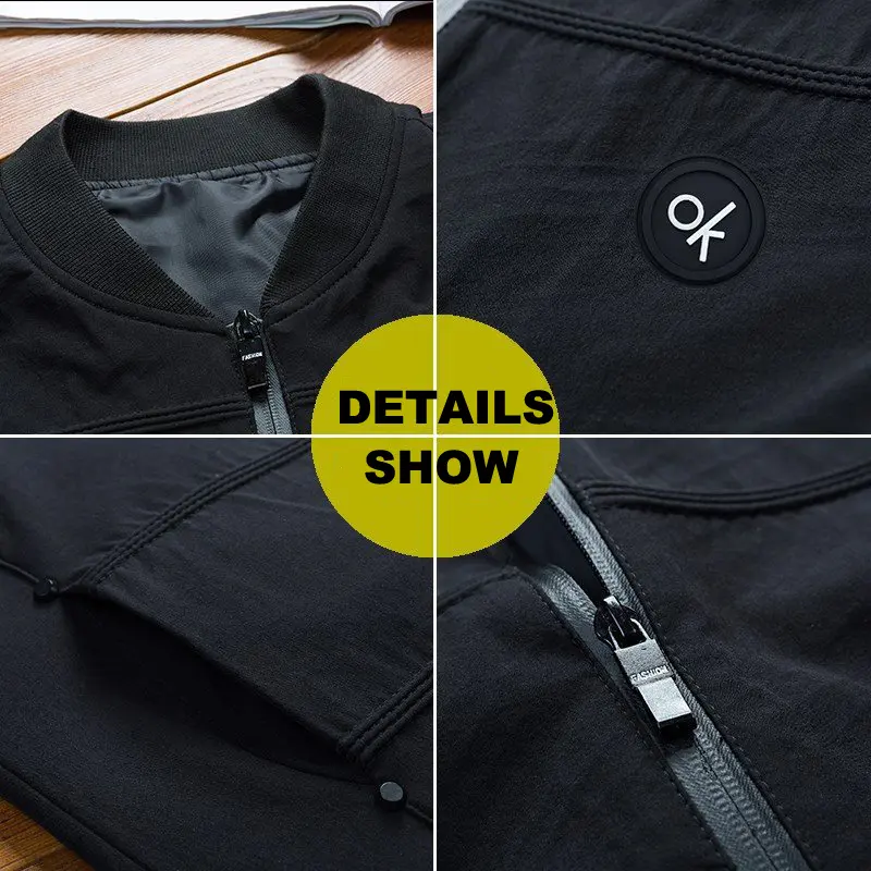DIMUSI Men's Jackets Spring Autumn Casual Solid Color Coats Mens Sportswear Baseball Slim Jackets Male Bomber Jackets 4XL,YA845
