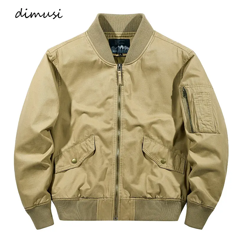Men's Bomber Zipper Jacket Casual Men Streetwear Pilot Biker Coats Men Retro Outdoor Windbreaker Baseball Jackets Mens Clothing
