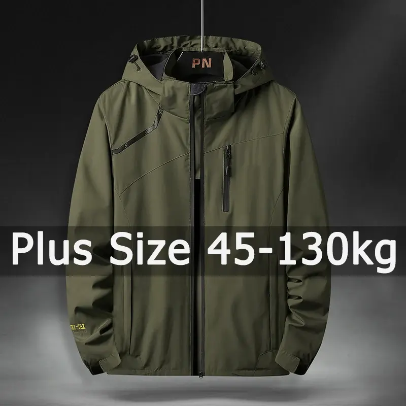 Windproof Rainproof Coat Big Size Men Clothing Windbreaker Men Outdoor Jacket Plus Size 5XL 6XL 7XL